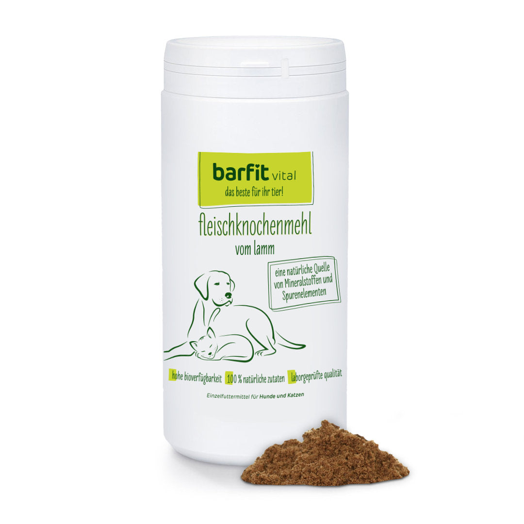 Meat Bone Meal Lamb 800g for dogs and cats Barfit Shop